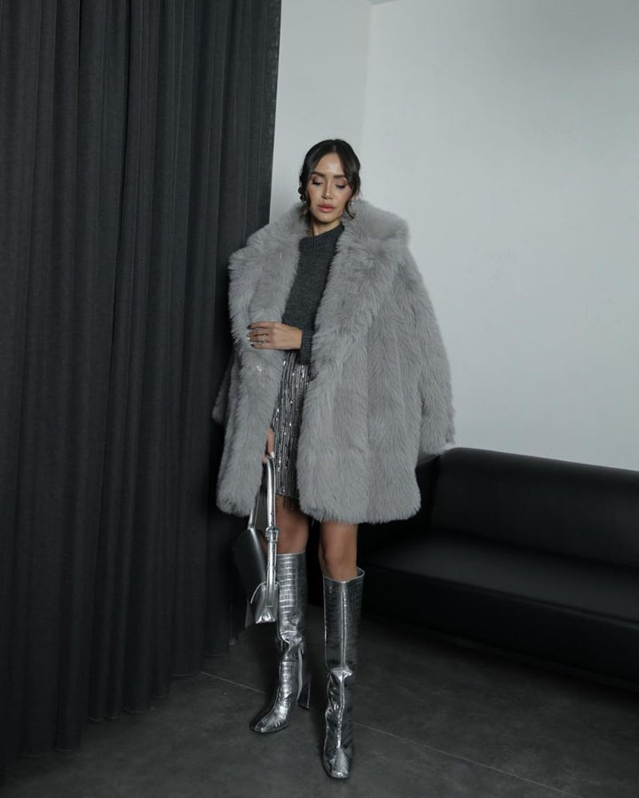 RUTTY - Elegant faux fur coat