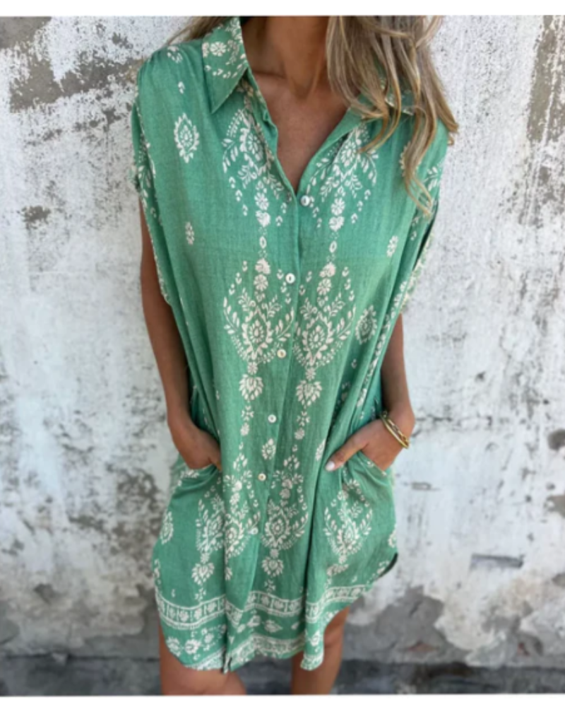 ORONE - Loose-Fit Printed Dress