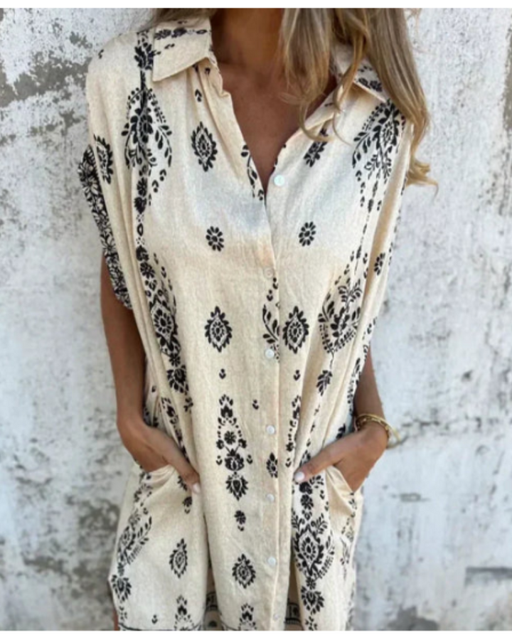 ORONE - Loose-Fit Printed Dress