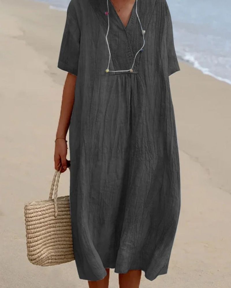 MYKA - BEACH LINEN DRESS