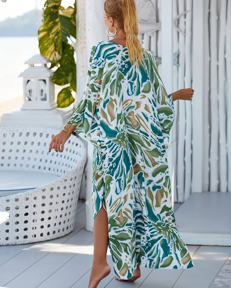 TROPICAL RESORT BAMBOO MAXI DRESS