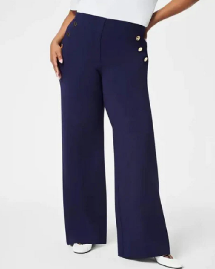 LEANA - HIGH STRETCH WIDE LEG TROUSERS