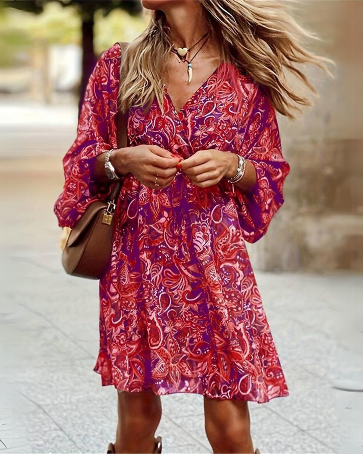 Suni - Sunset Serenade Boho Dress