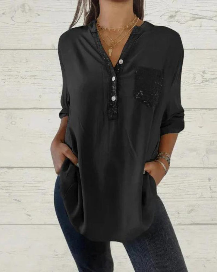 ELINE - V-neck classy shirt