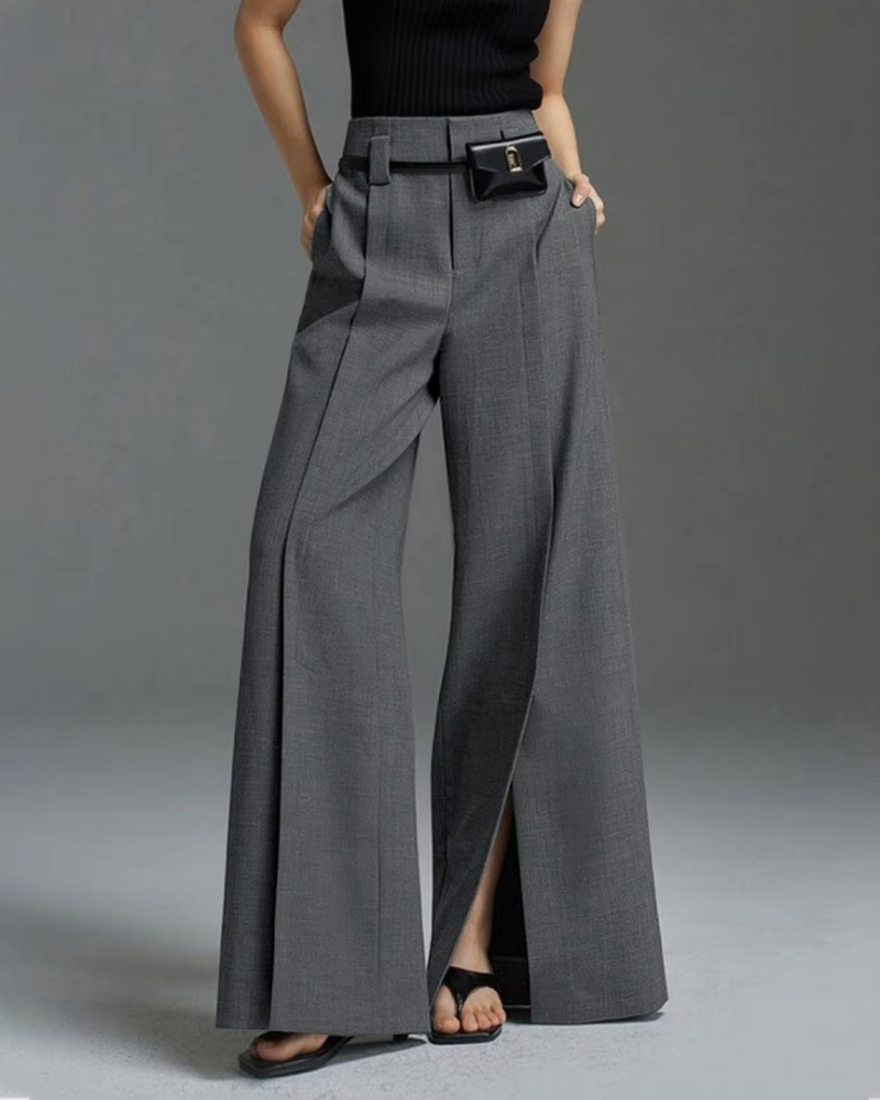 MAIANE - Casual Split-front Trousers