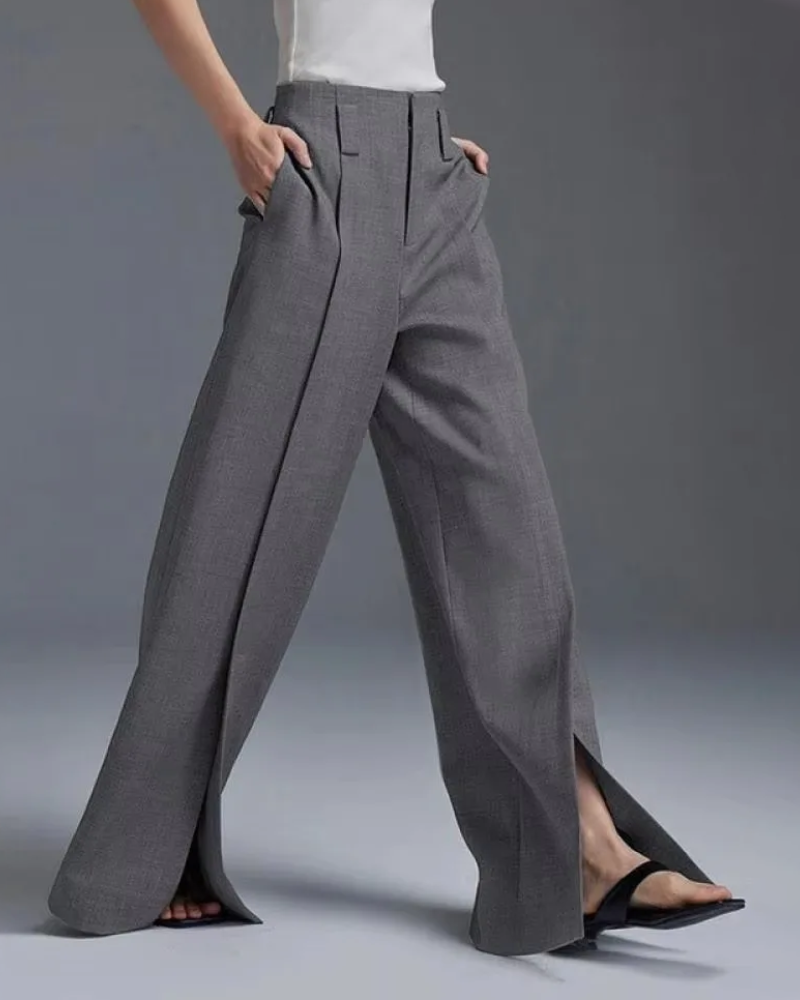 MAIANE - Casual Split-front Trousers