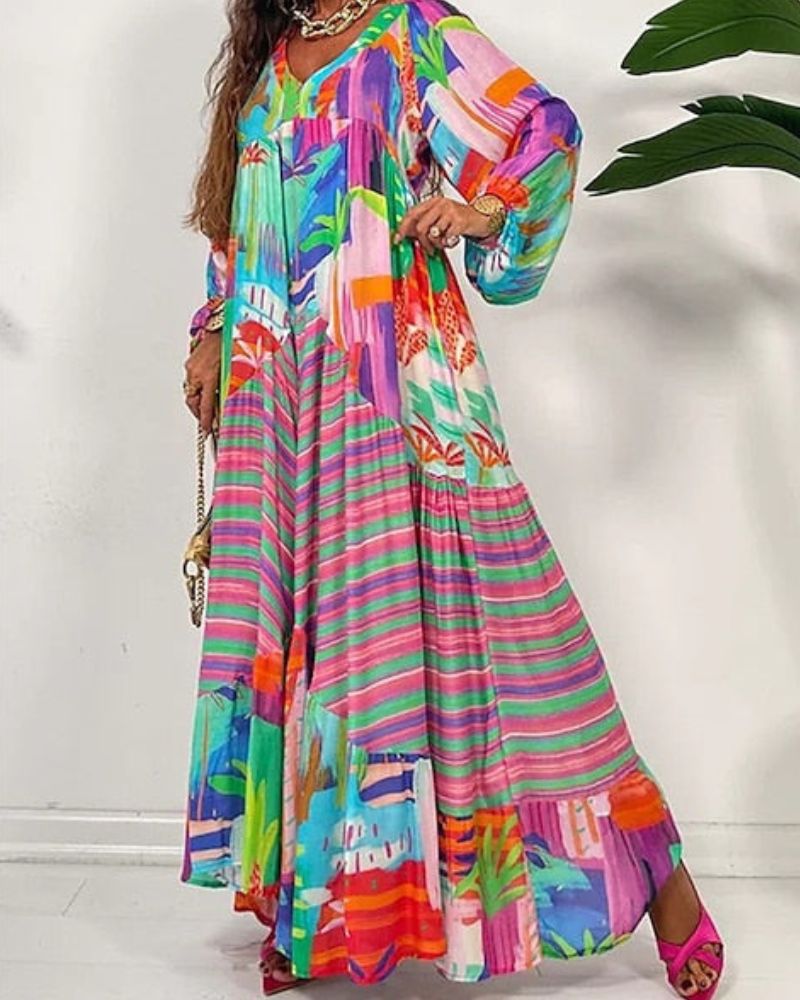 CELESTE - COLORFUL SUMMER DRESS