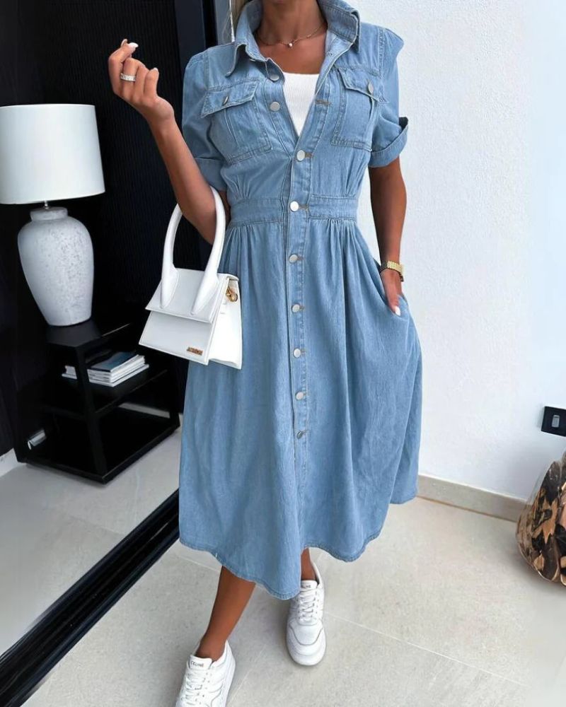 GIANA - TRENDY DENIM DRESS