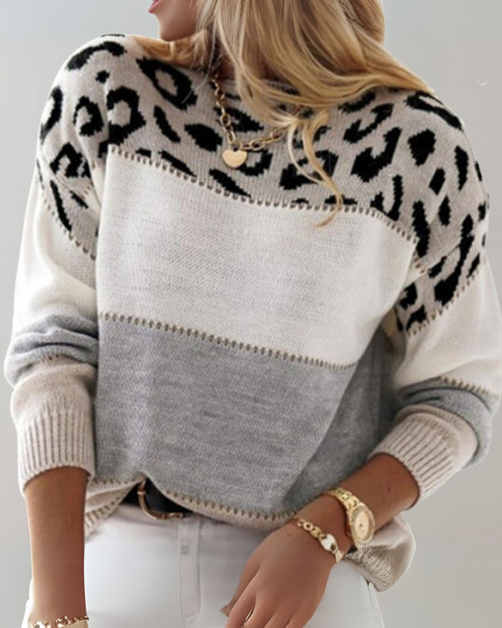 RIANA - Leopard Design Sweater