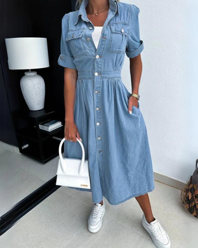 GIANA - TRENDY DENIM DRESS