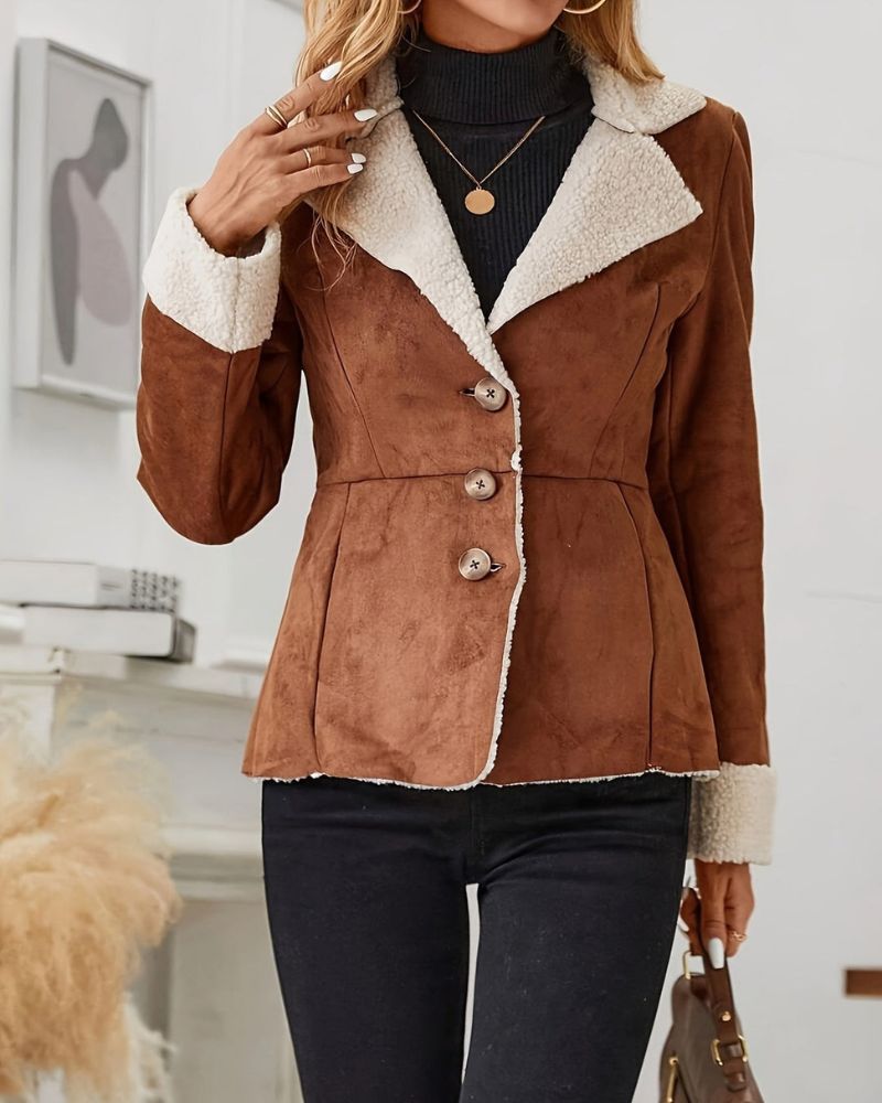 FERIA - Coat With Buttons And Faux Fur