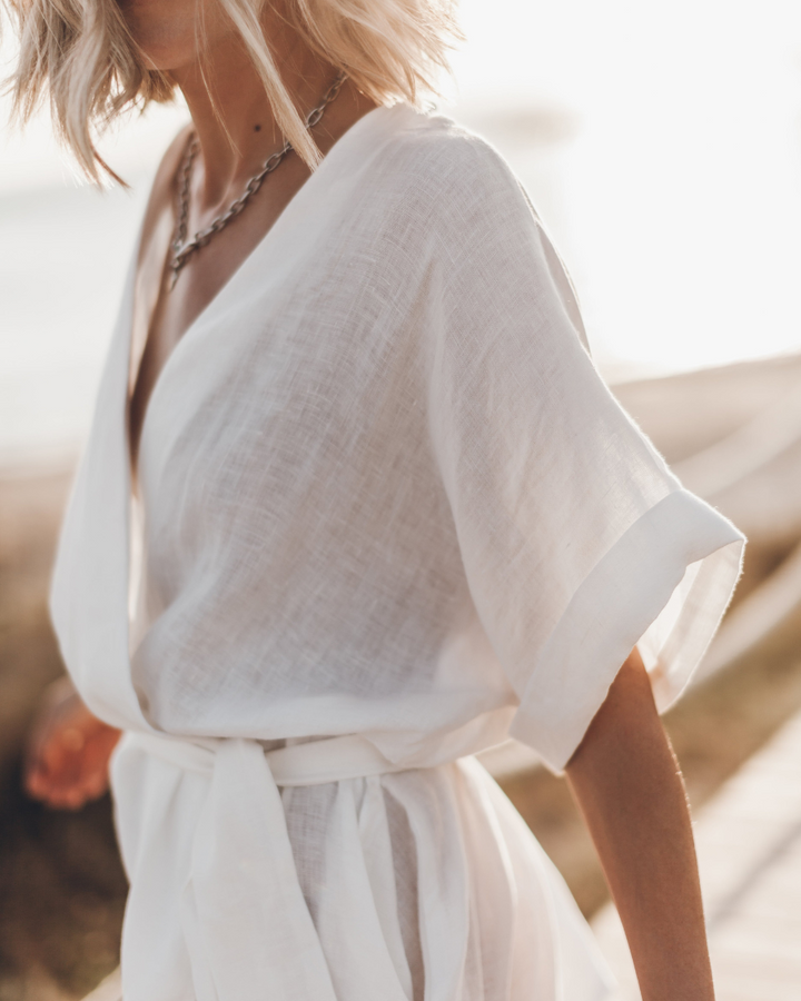 THE WILD - LINEN KIMONO DRESS