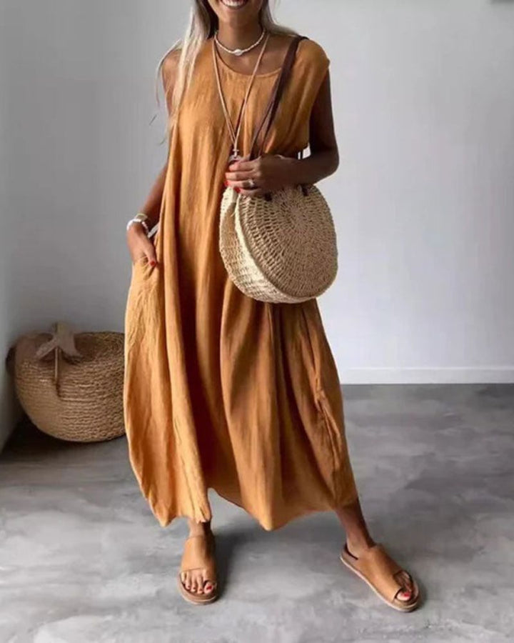 BLOME - Sleeveless boho midi dress