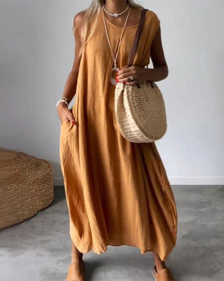 BLOME - Sleeveless boho midi dress