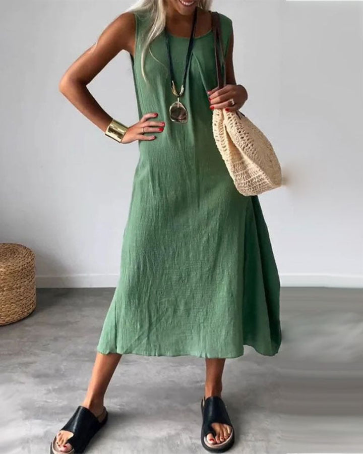 BLOME - Sleeveless boho midi dress