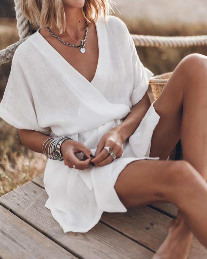 THE WILD - LINEN KIMONO DRESS