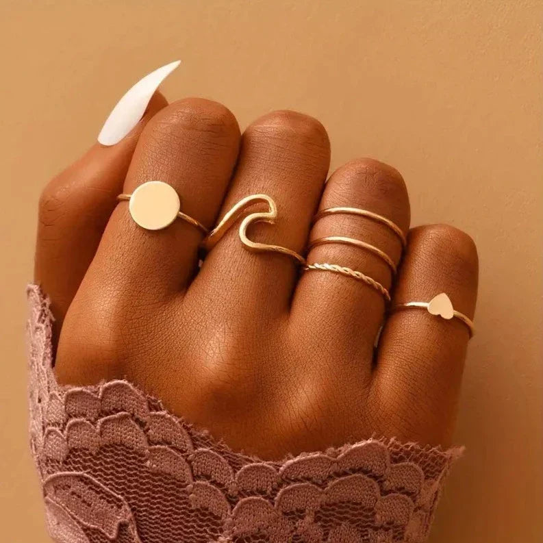 Celine - 18k Gold plated ring set