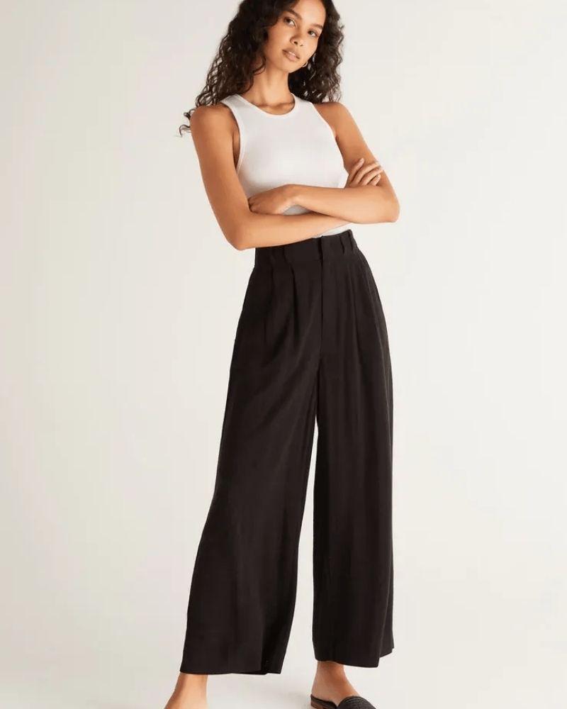 DEILA - CASUAL WIDE LEG TROUSERS