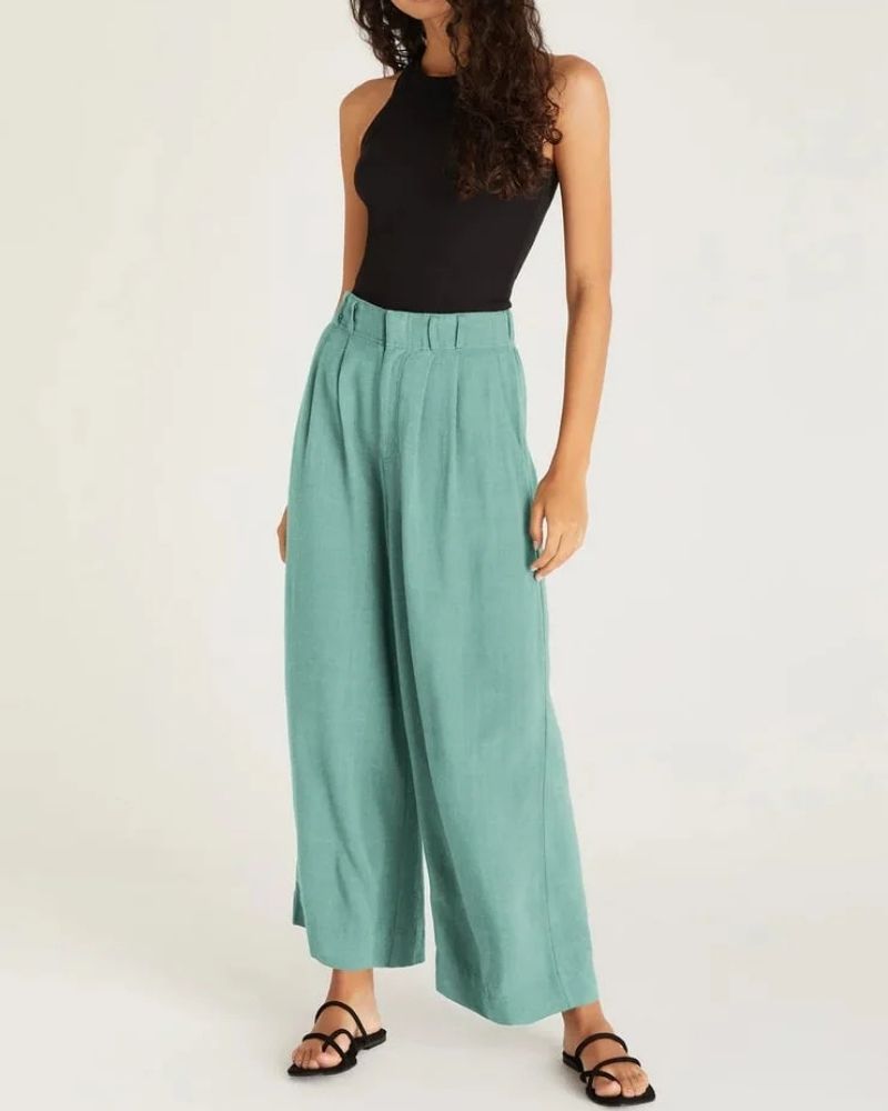 DEILA - CASUAL WIDE LEG TROUSERS