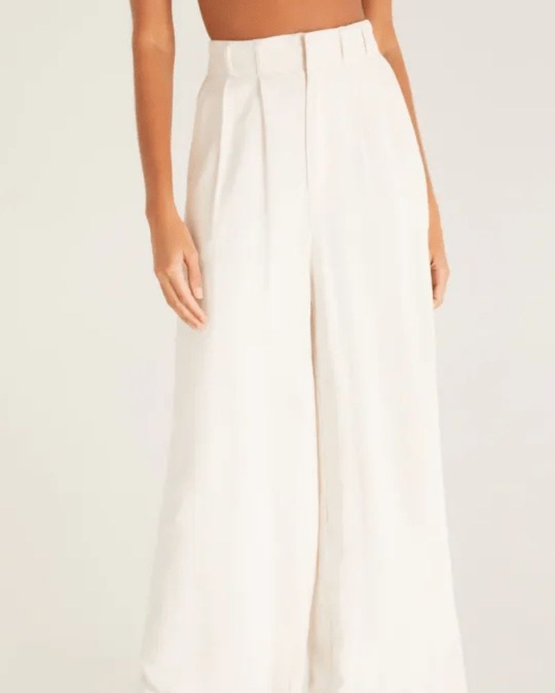 DEILA - CASUAL WIDE LEG TROUSERS