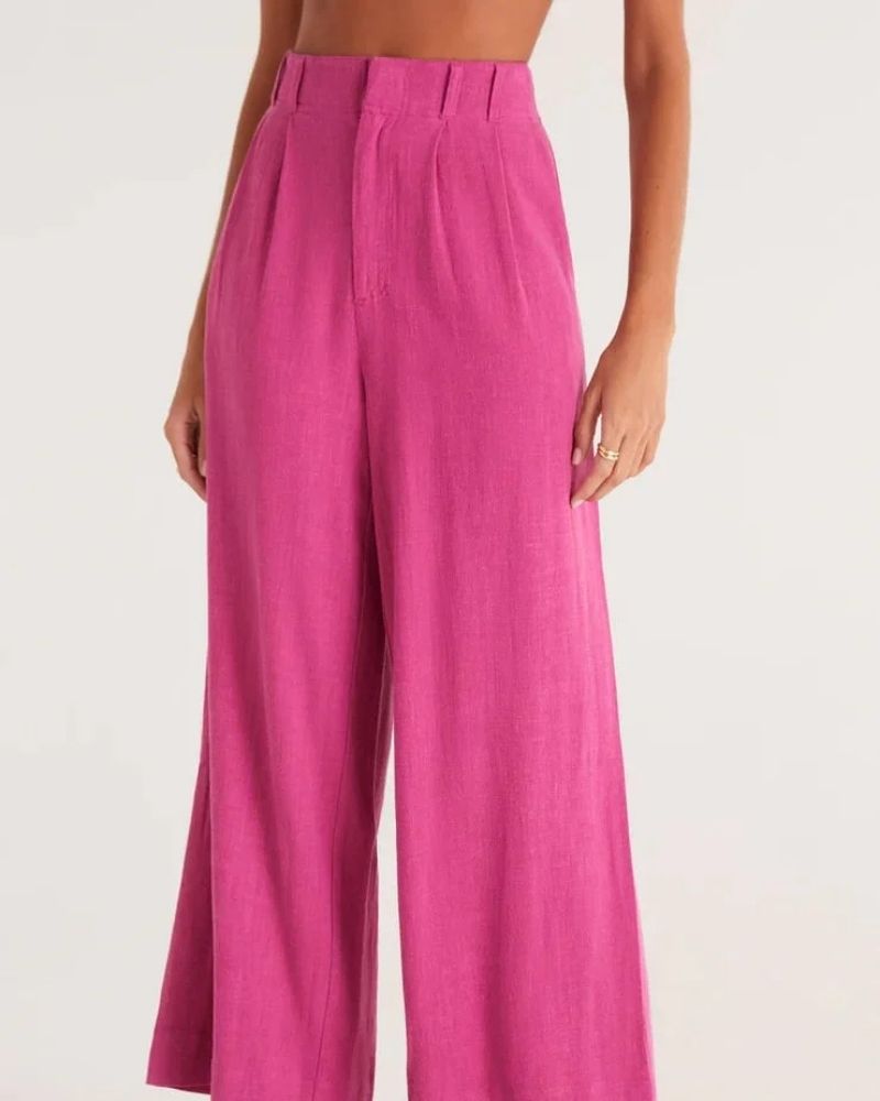 DEILA - CASUAL WIDE LEG TROUSERS