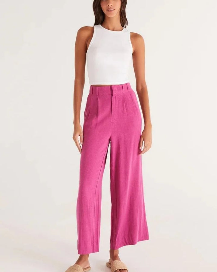 DEILA - CASUAL WIDE LEG TROUSERS