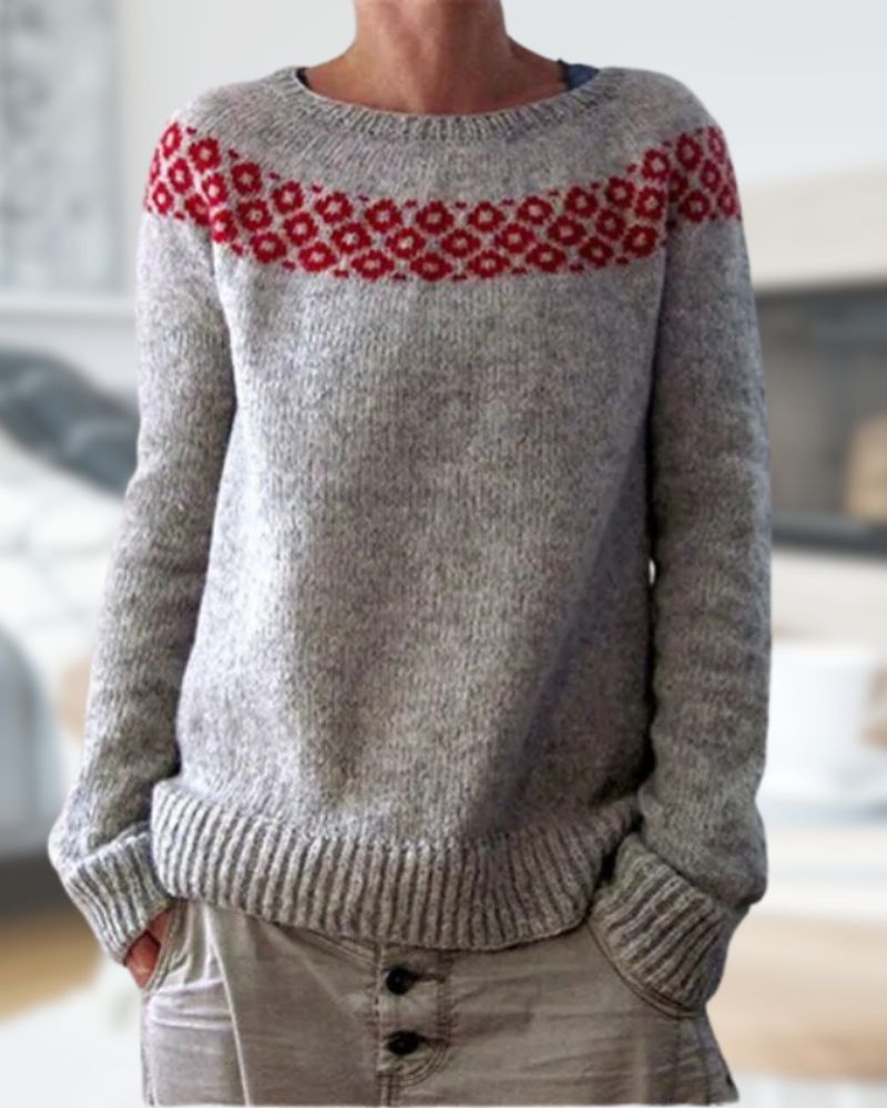 VELINA - KNITTED CREW NECK JUMPER