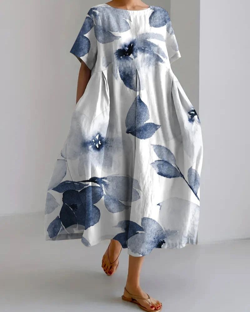 ADENA - ELEGANT FLORAL MAXI DRESS