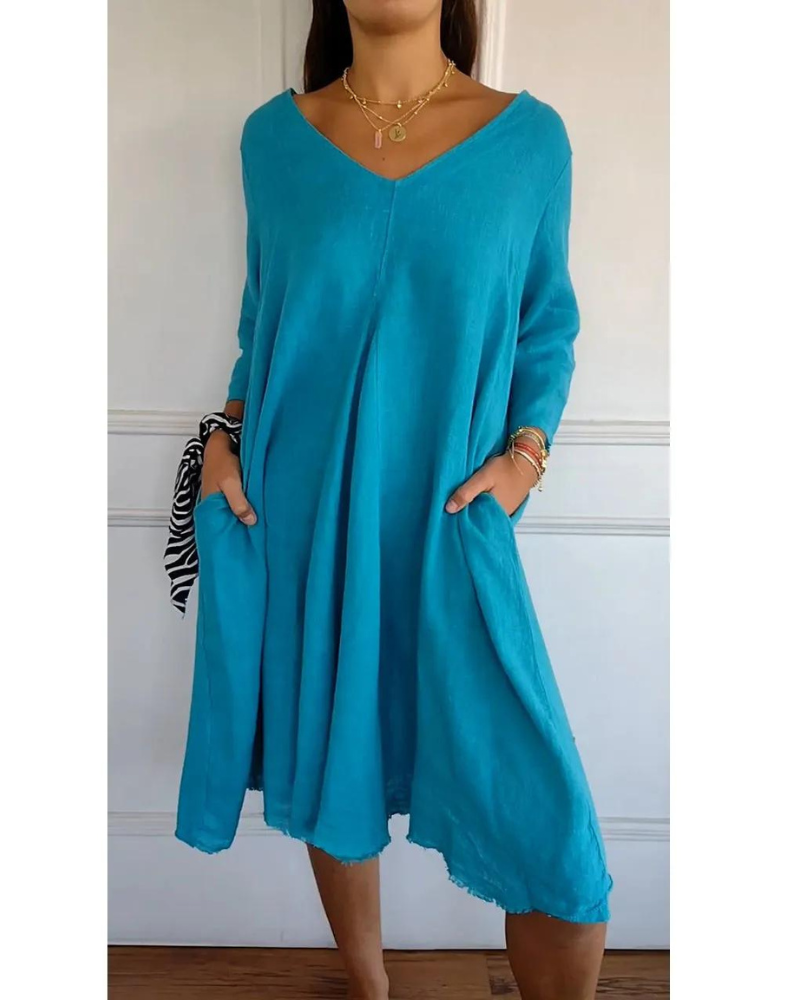 TERESA - 3/4 SLEEVE COMFY DRESS