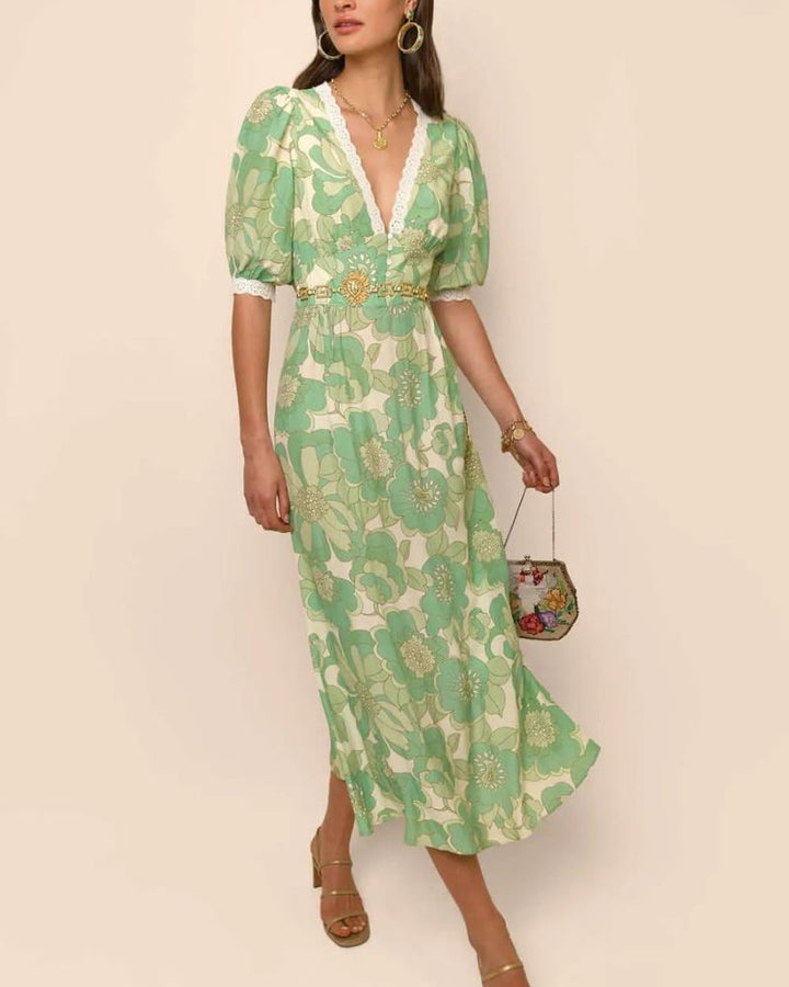 AMORBLANC - CASUAL GREEN DRESS