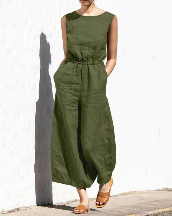 DANIA - SLEEVELESS CASUAL FASHION JUMPSUIT