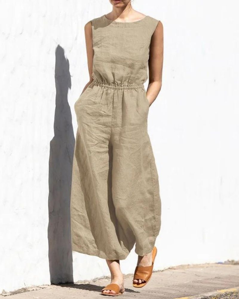 DANIA - SLEEVELESS CASUAL FASHION JUMPSUIT