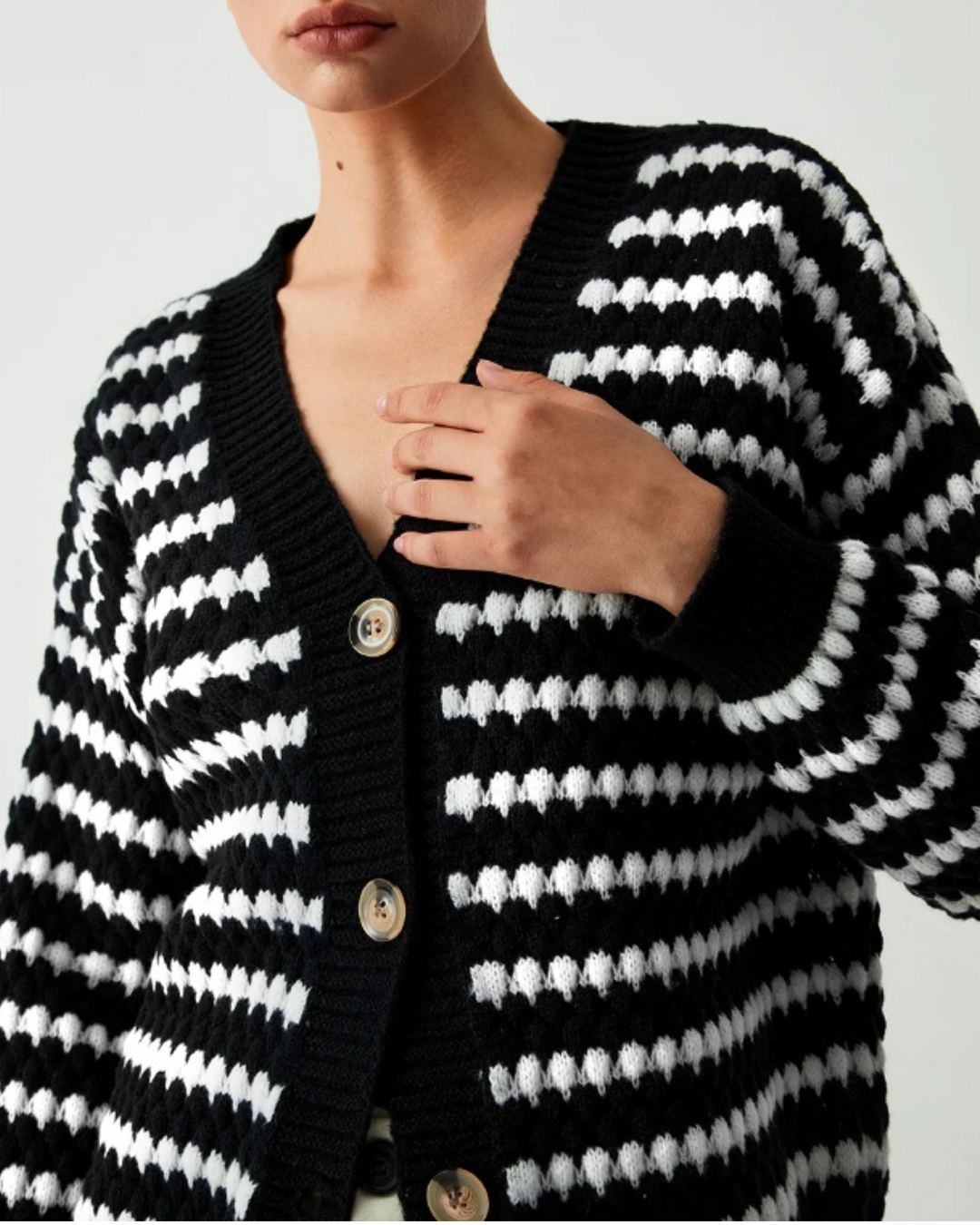 Unspoken Desire - Striped Cardigan