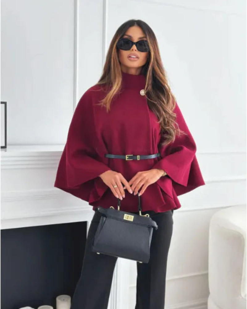 NERILA - STYLISH BELTED PONCHO