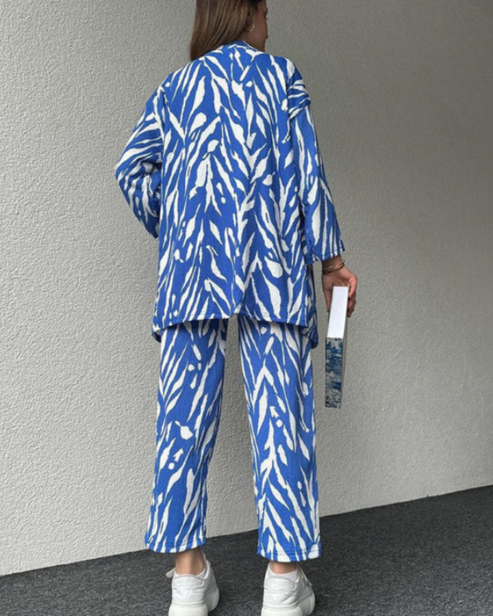 DENIA - Print Oversized Shirt with Pants