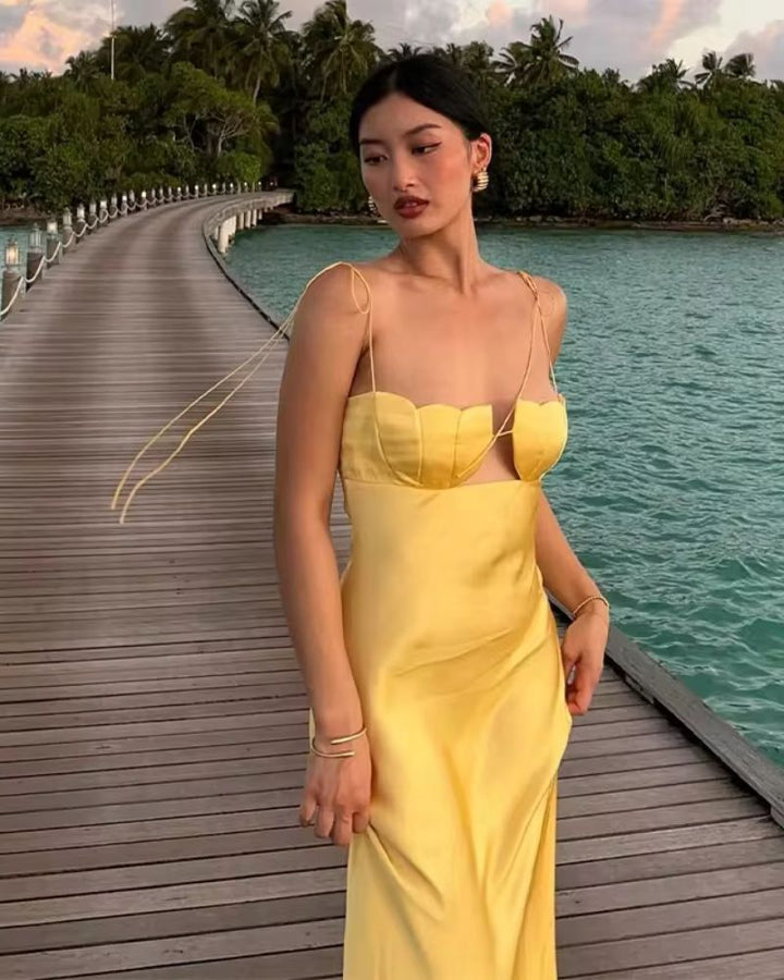 LEORA - YELLOW TULIP DRESS