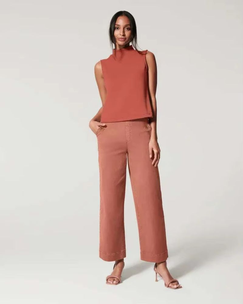 MAROA - Stretch Twill Cropped Wide Leg Pant