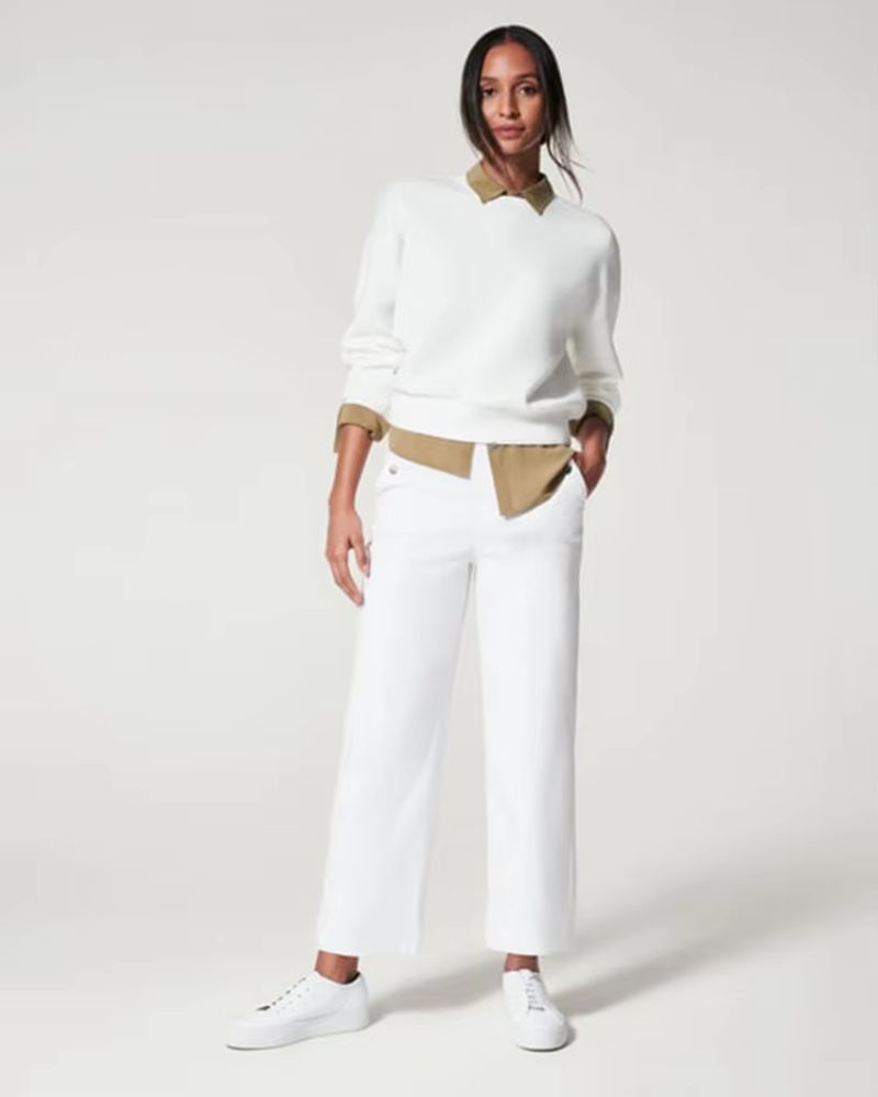 MAROA - Stretch Twill Cropped Wide Leg Pant