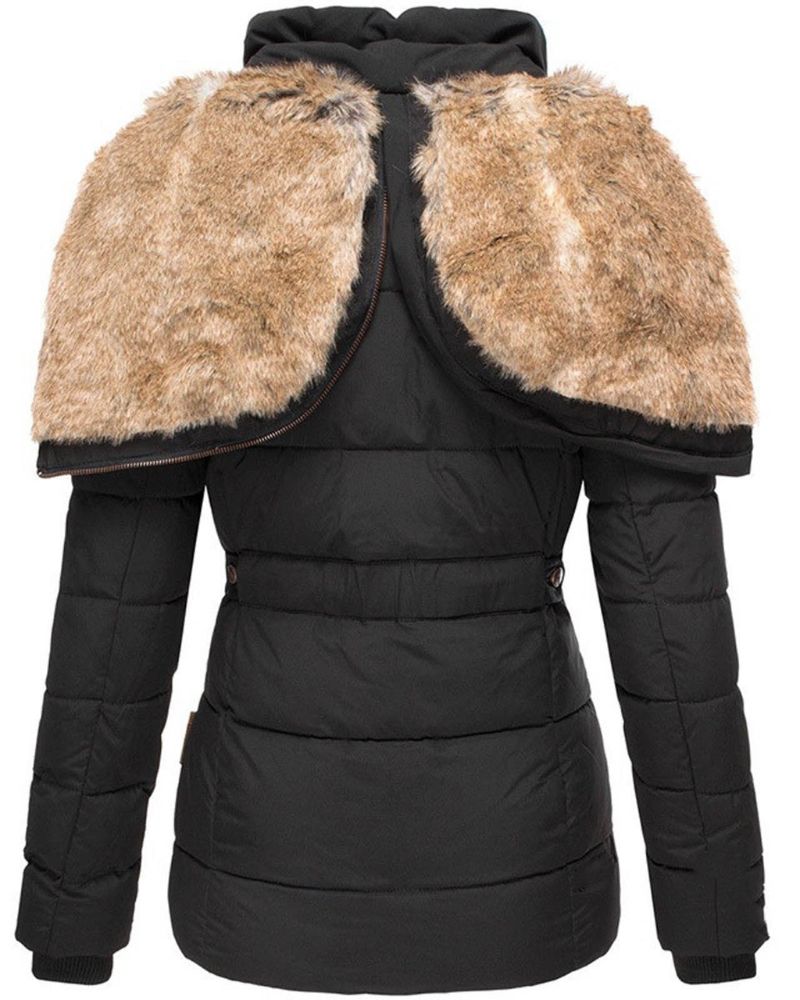 LIENA - Warm winter coat with fur lining