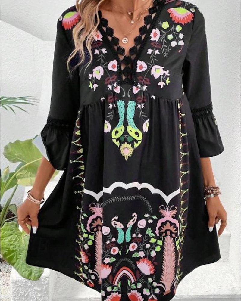 LASIE - FLORAL BOHO DRESS