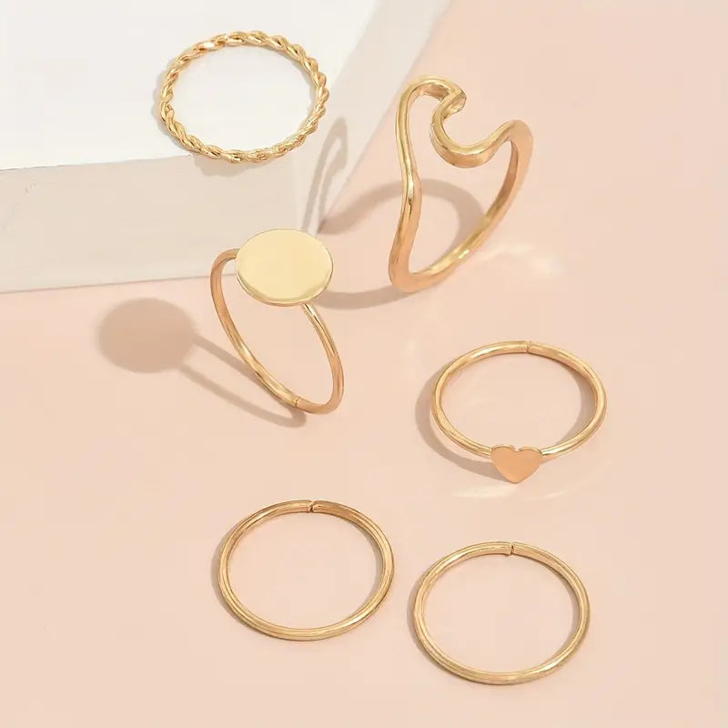 Celine - 18k Gold plated ring set