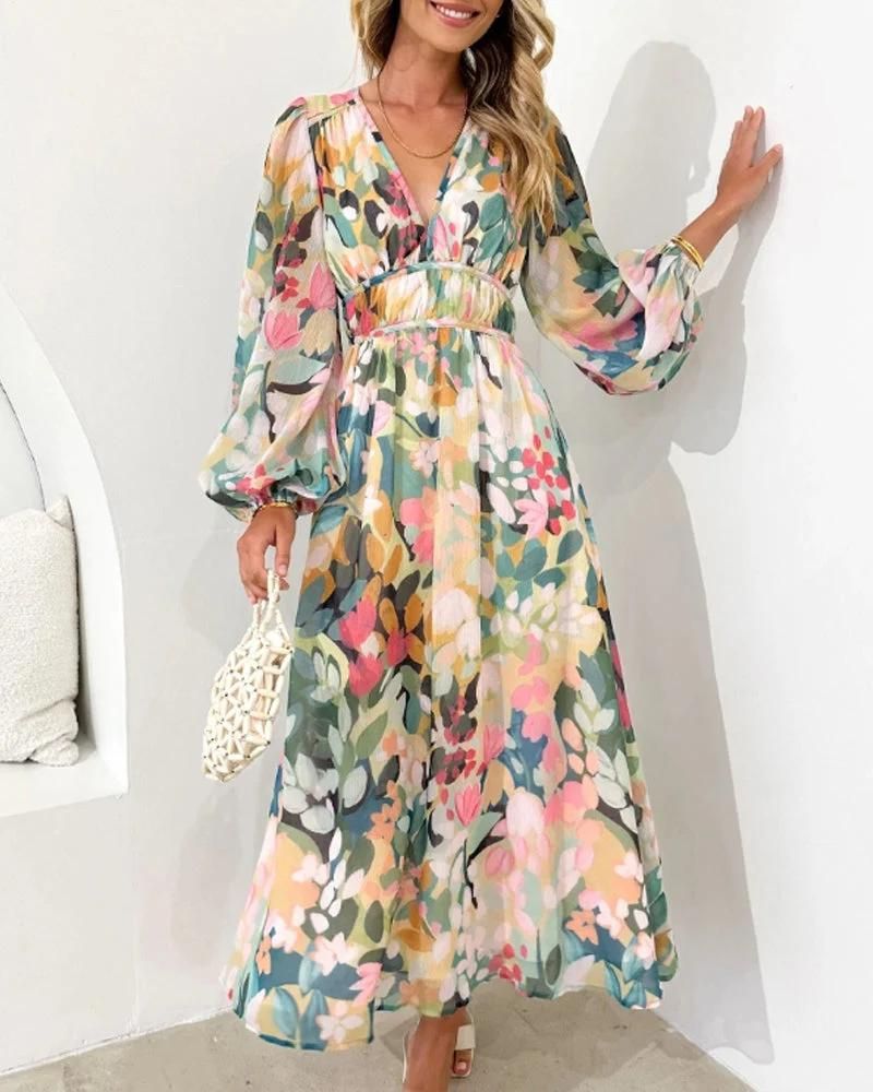 CARLOTA - ELEGANT FLORAL DRESS