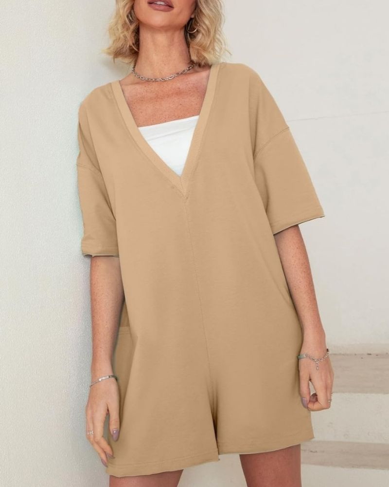 LANIA - OVERSIZED REVERSIBLE TEE ROMPER