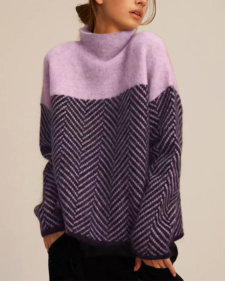 MALENE - COTTON TURTLENECK SWEATER