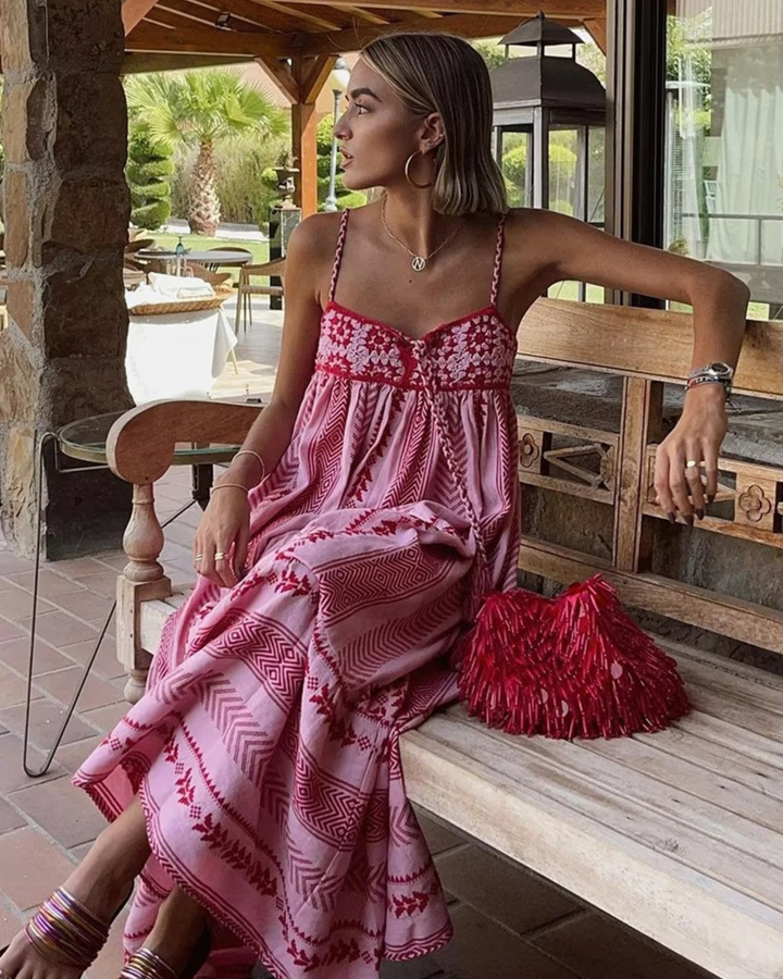 DALENA - Ethnic Style Maxi Dress