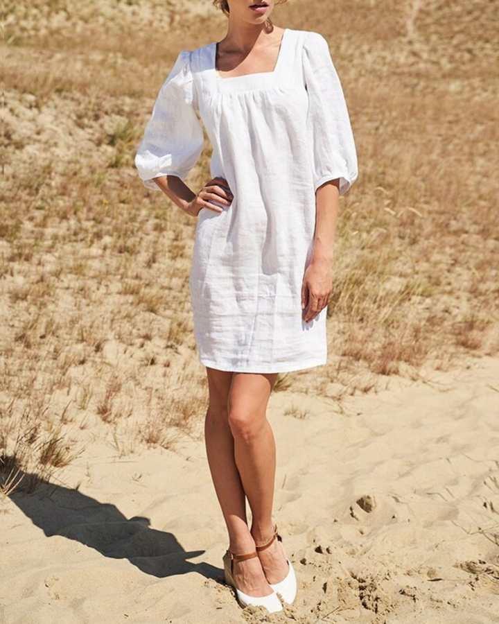 MARI - LINEN BOHO CHIC DRESS