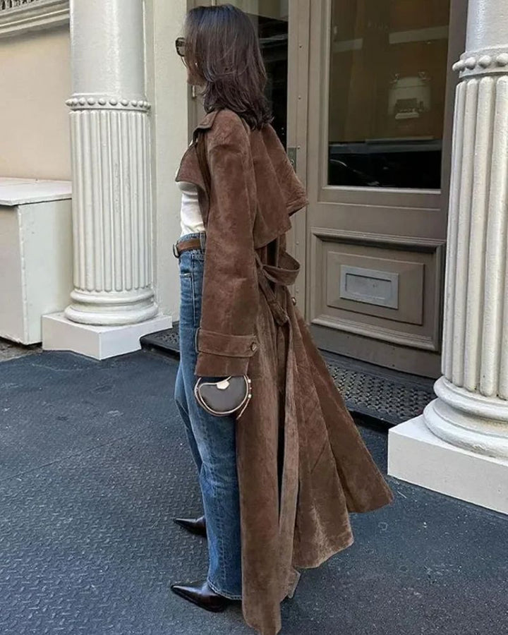 ESMERALDA - Suede long coat