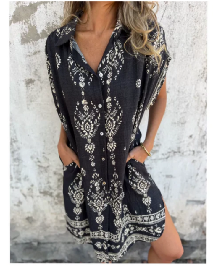ORONE - Loose-Fit Printed Dress