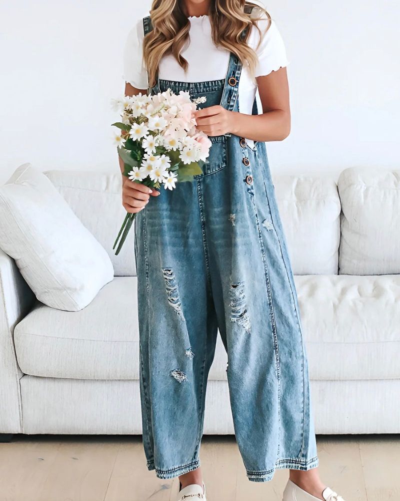 ARIZA - Loose-fitting denim jumpsuit