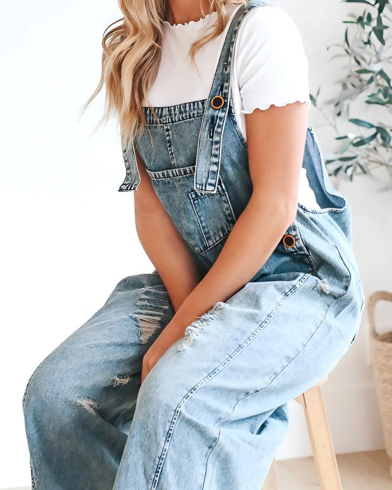 ARIZA - Loose-fitting denim jumpsuit